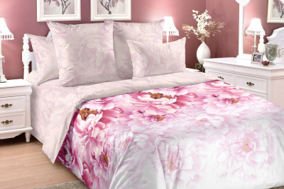 Постельное белье Медовый месяц 1, Перкаль розовый